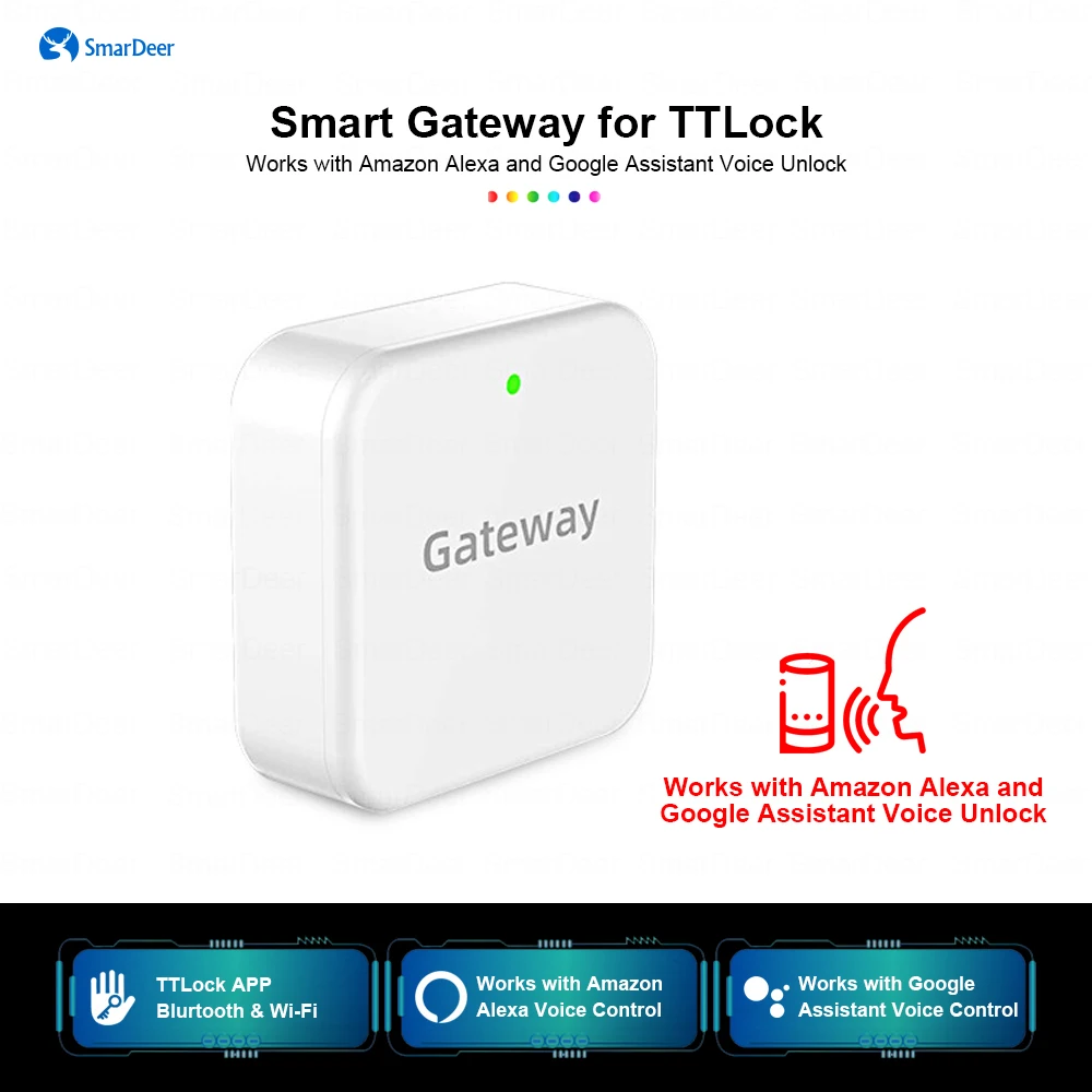

Умный дверной замок TTLOCK G2, хаб с Wi-Fi, совместим с TTLock, дистанционное управление через приложение, разблокировка, голосовое управление, для Alexa Google Home