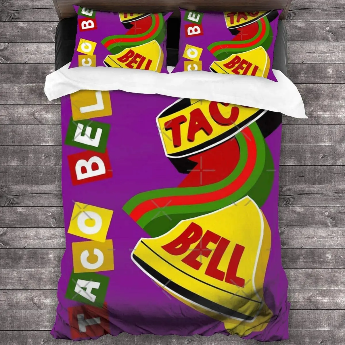 

Комплект постельного белья из 3 предметов, пододеяльник с принтом Taco Bell, мягкий (без одеяла) Комплект постельного белья (1 пододеяльник + 2 под...