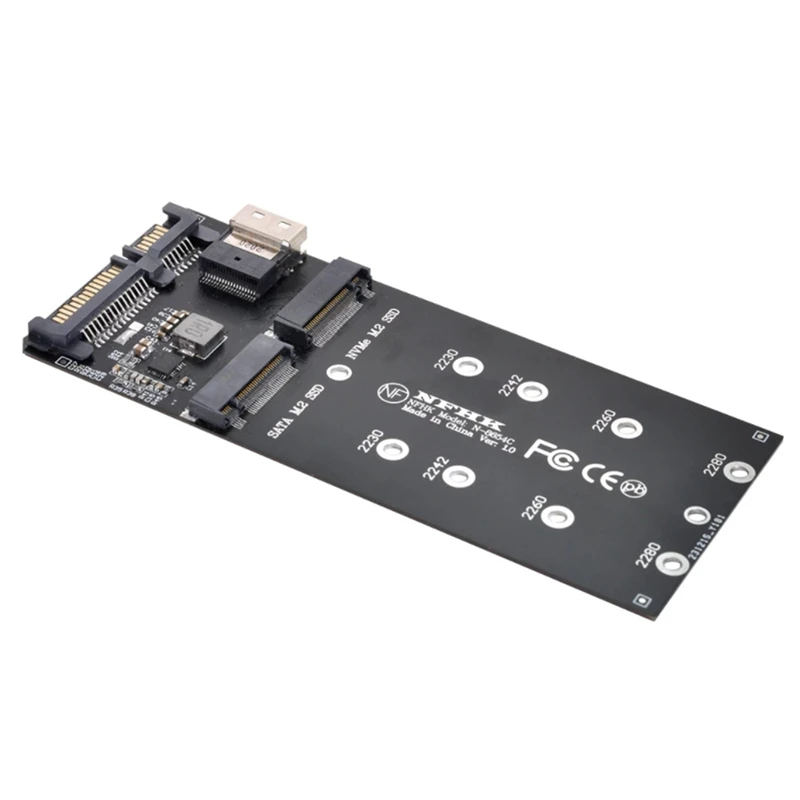 

SATA 22Pin Adapter SFF-8654 to M.2 U2 Kit NGFF M-Key to SAS NVME PCIe SSD SATA SSD Adapter Riser Card for Mainboard