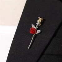 melos the little princes rose brooch womans jewelry high end retro cute pin brooch high end gift clothing decoration romantic