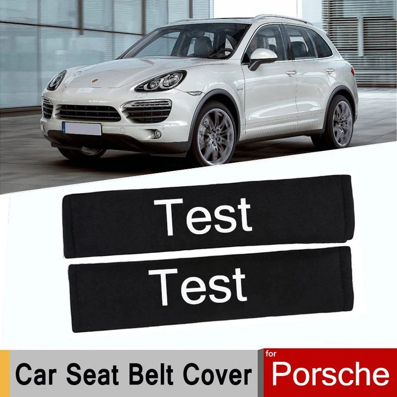 

2PCS Car Seat Belt Cover Car Styling Auto for Porsche 911 718 Cayenne Panamera Macan Taycan MHJBS09