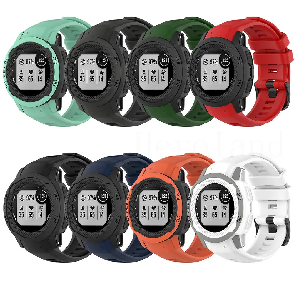 Фото 22 мм силиконовый ремешок для часов Garmin Instinct 2S SmartWatch, браслет, ремешок для часов, спортивный Сменный ремень №3
