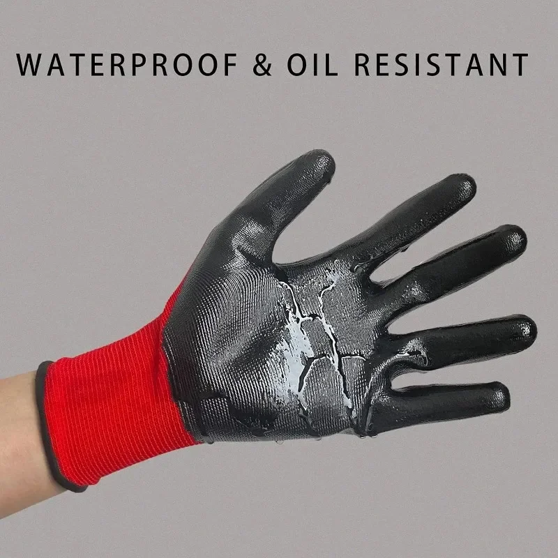 1 пара износостойкие Нескользящие защитные перчатки с нитриловым покрытием