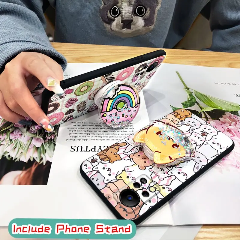 anti knock cute phone case for infinix hot 11s nfcx6812b durable tpu anti dust foothold for girls free global shipping
