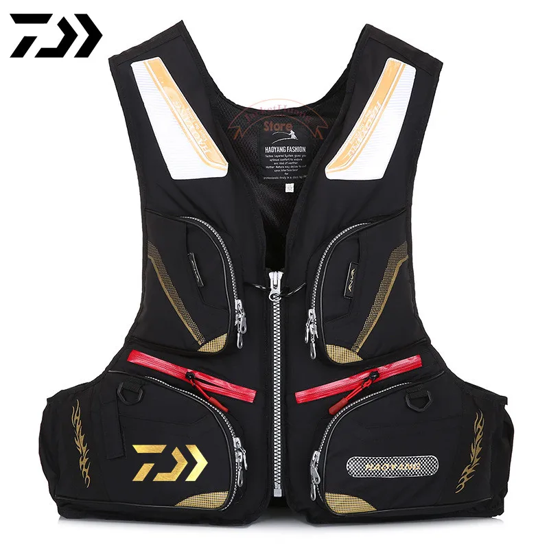 

Daiwa Fishing Lifesaving Vest Multi-function Fishing Vest Outdoor Adult Buoyancy Personal Flotation Device Multi Pocket Vest