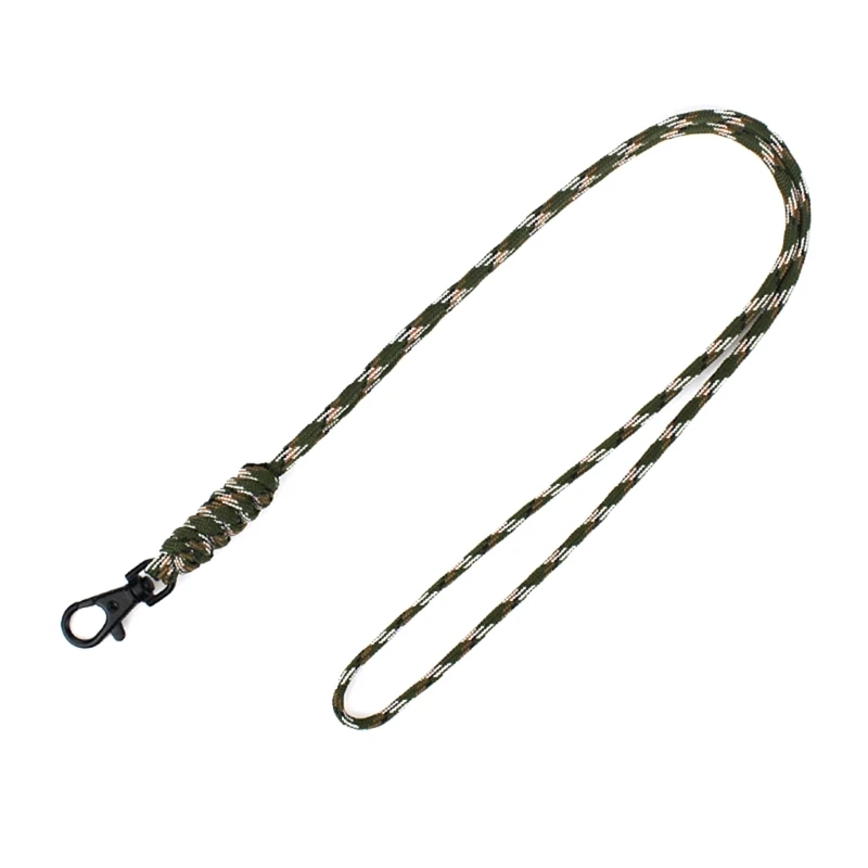 

Paracord Lanyard Keychain Whistle Cord Wrist Strap Parachute Rope Badge Holder