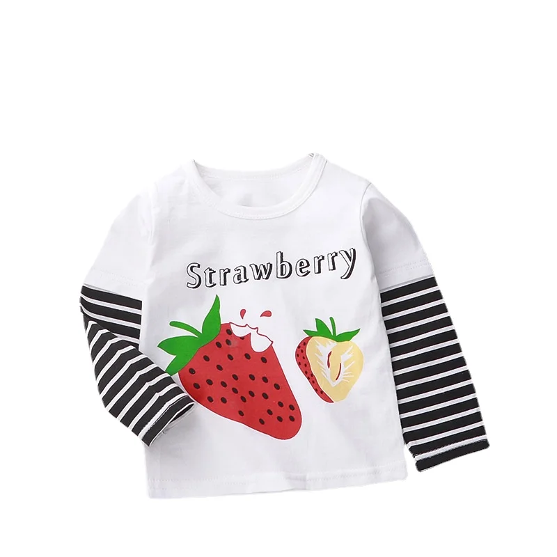 

Fall Baby Girls Clothes Long Sleeve T Shirts Cute Bow Tie Stripes Toddler Children Tops Spring Shirt