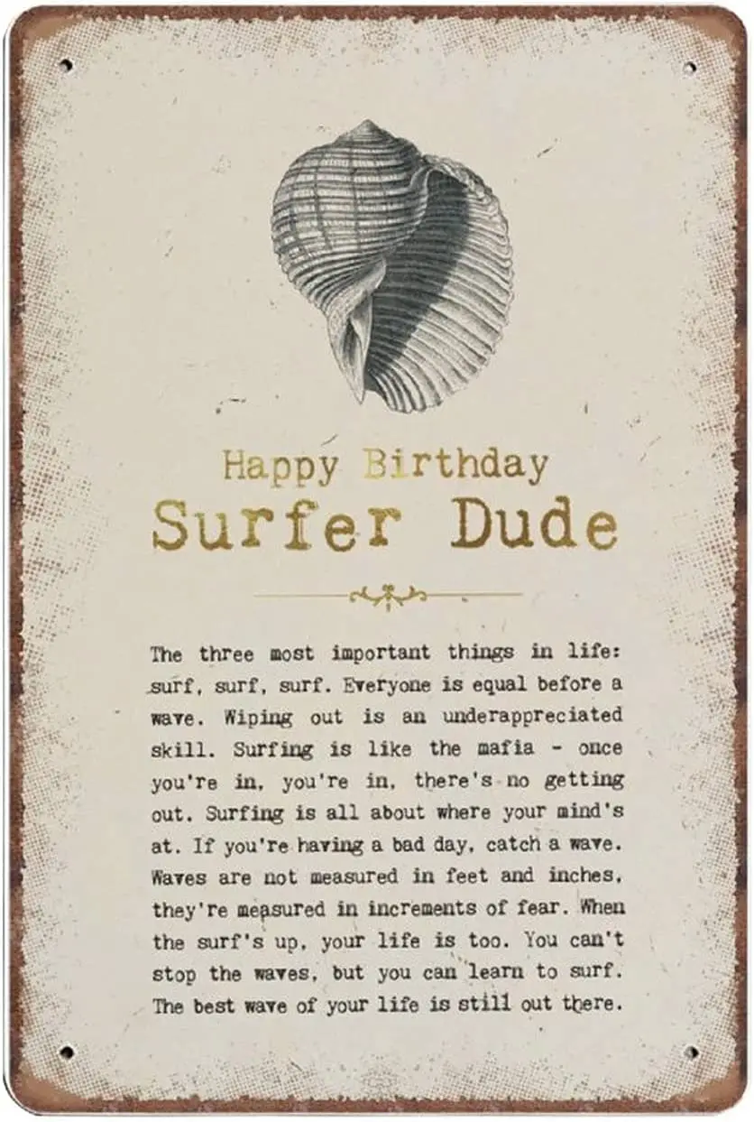 

Жестяные знаки для серферов, Забавный винтажный металлический знак, постер на стену, художественный постер для паба, бара, кухни, сада, ванной, домашний декор, 140 мм x