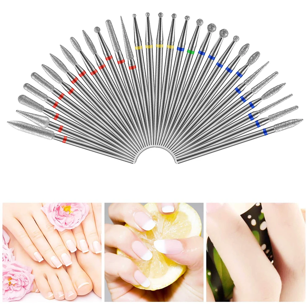 

30Pcs Nail Drill Bit Milling Cutters For Manicure Electric Pedicure Files Cuticle Remove Tools Accessories