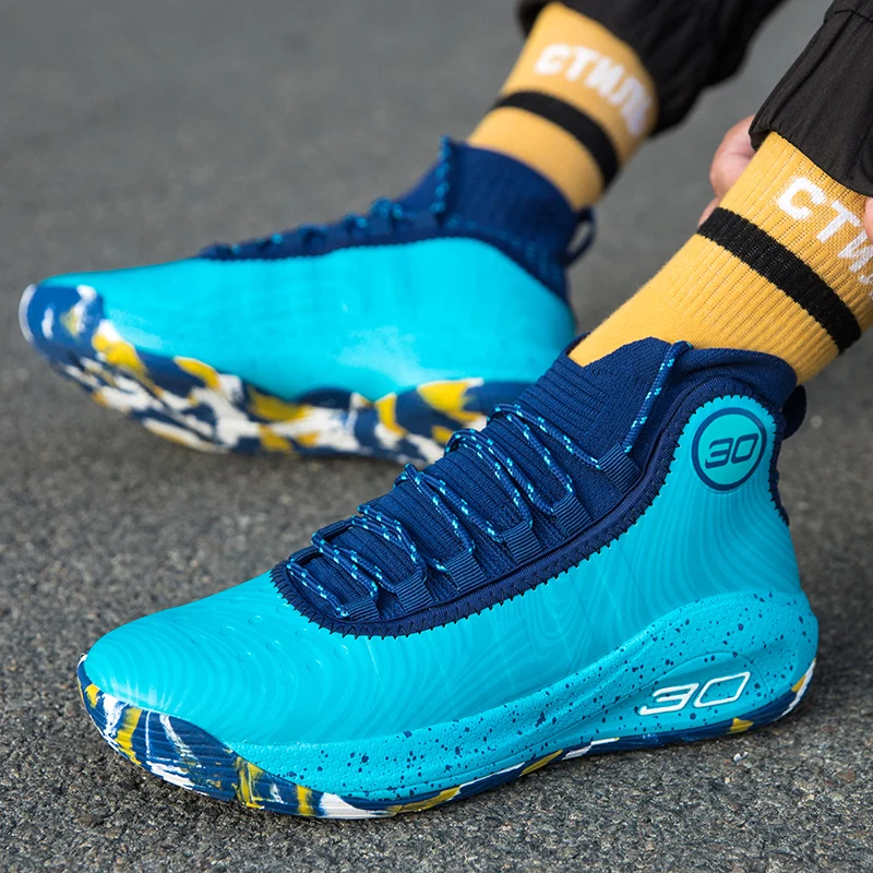 Men's Basketball Shoes Breathable Cushioning Non-Slip Wearable Sports Shoes Gym Training Athletic Basketball Sneakers for Women