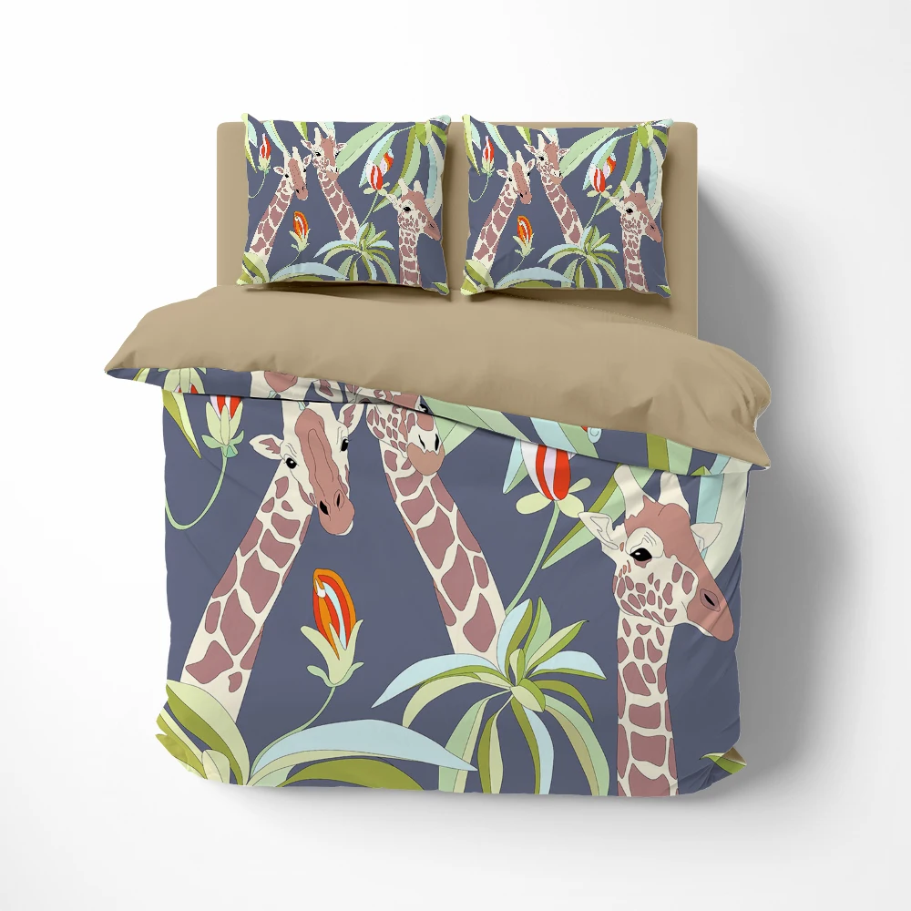 Набор постельного белья разных размеров с рисунком тропического пейзажа |