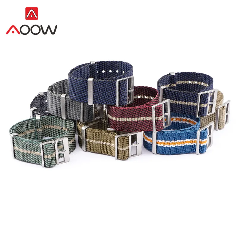 Ремешок Zulu мужской из тканого нейлона мягкий сменный Браслет с пряжкой