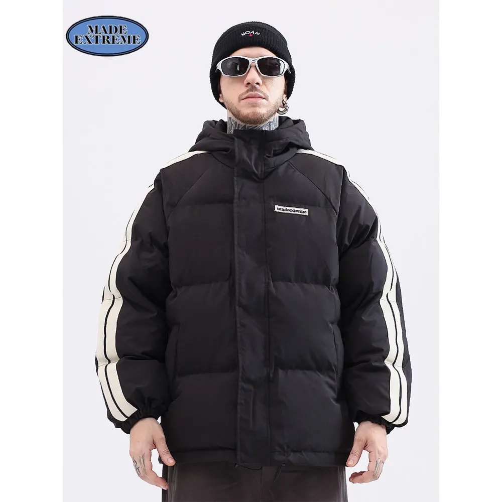 MADE EXTREME 5 colour puffer jacket Casual  winter jacket men side stripe parkas Autumn And Winter men clothing