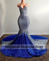 sexy backless mermaid prom dress 2022 aso ebi sparkly birthday party dress wedding guest gowns robe de bal