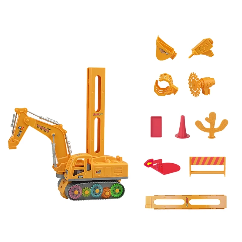 

Domino Excavator Set Electric Excavator Blocks Set Toys for Boys and Girls Aged 3 and Over Creative Gifts for Kids