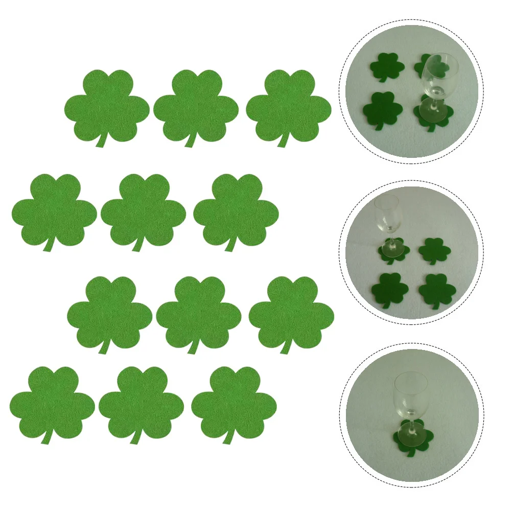 

Coasters Day Cup Patricks Drinks Pads Shamrock Coaster Party Patrick S Green Round Hot Placemat Home Mats Ireland Supplies Mat