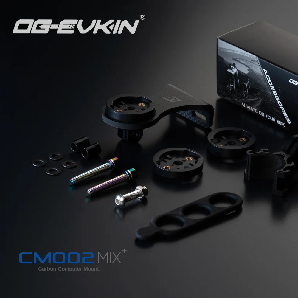OG-EVKIN CM-002-N Bike Stem Carbon Fiber Computer Mount Holder Table Rack For Garmin/Bryton/Wahoo Bike Computer/Camera/Light