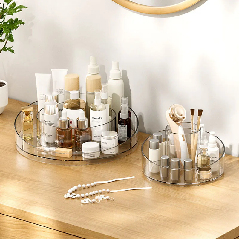 

Cosmetic Storage Box Rotating Desktop Dressing Table Bathroom Lipstick Skin Care Product Storage Rack Cosmetic Box