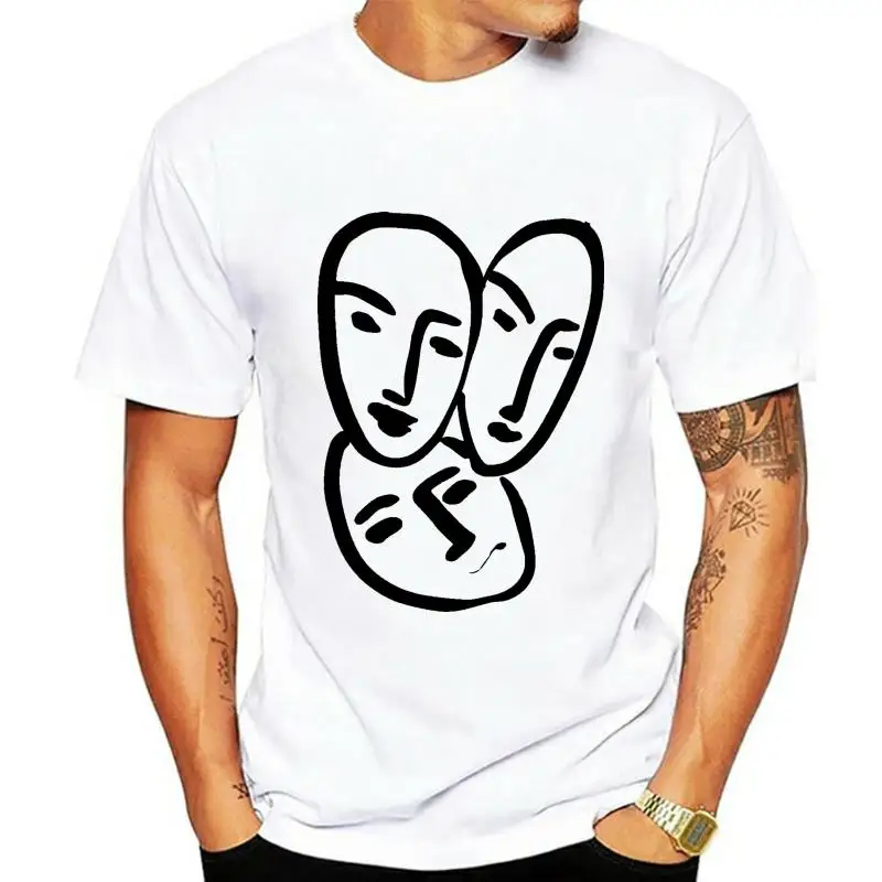 Camiseta con estampado personalizado de tres cabezas a la amistad, ropa de Arte de Henry Matisse Apollinaire, 1952