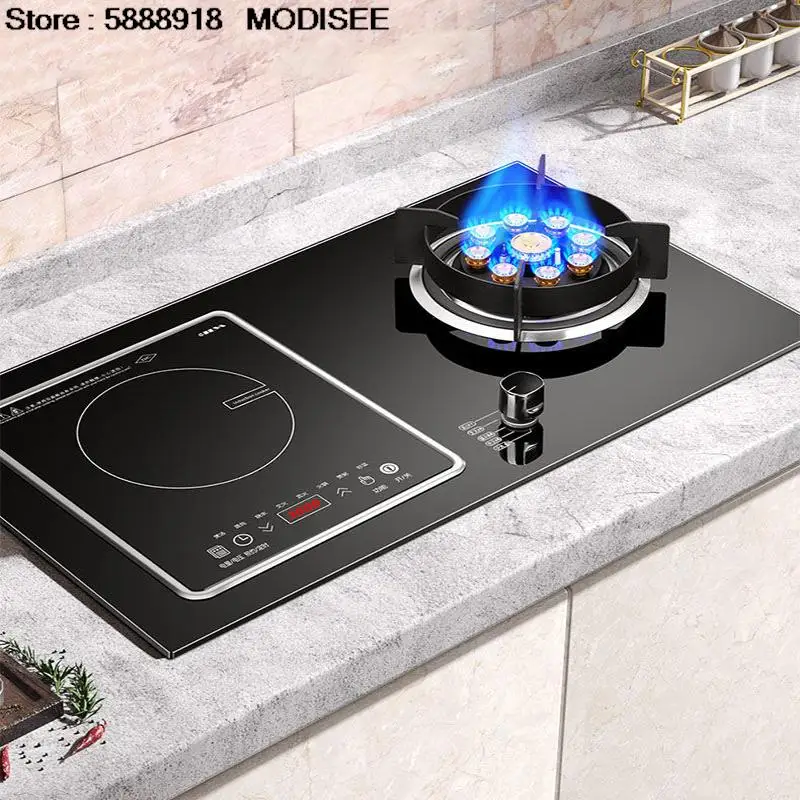 

Gas Stove Double Embedded Hob Gas Panels Dual-Use Induction Cooker/Radiant-Cooker Energy-Saving Fierce Fire Stove Gas Cooktop