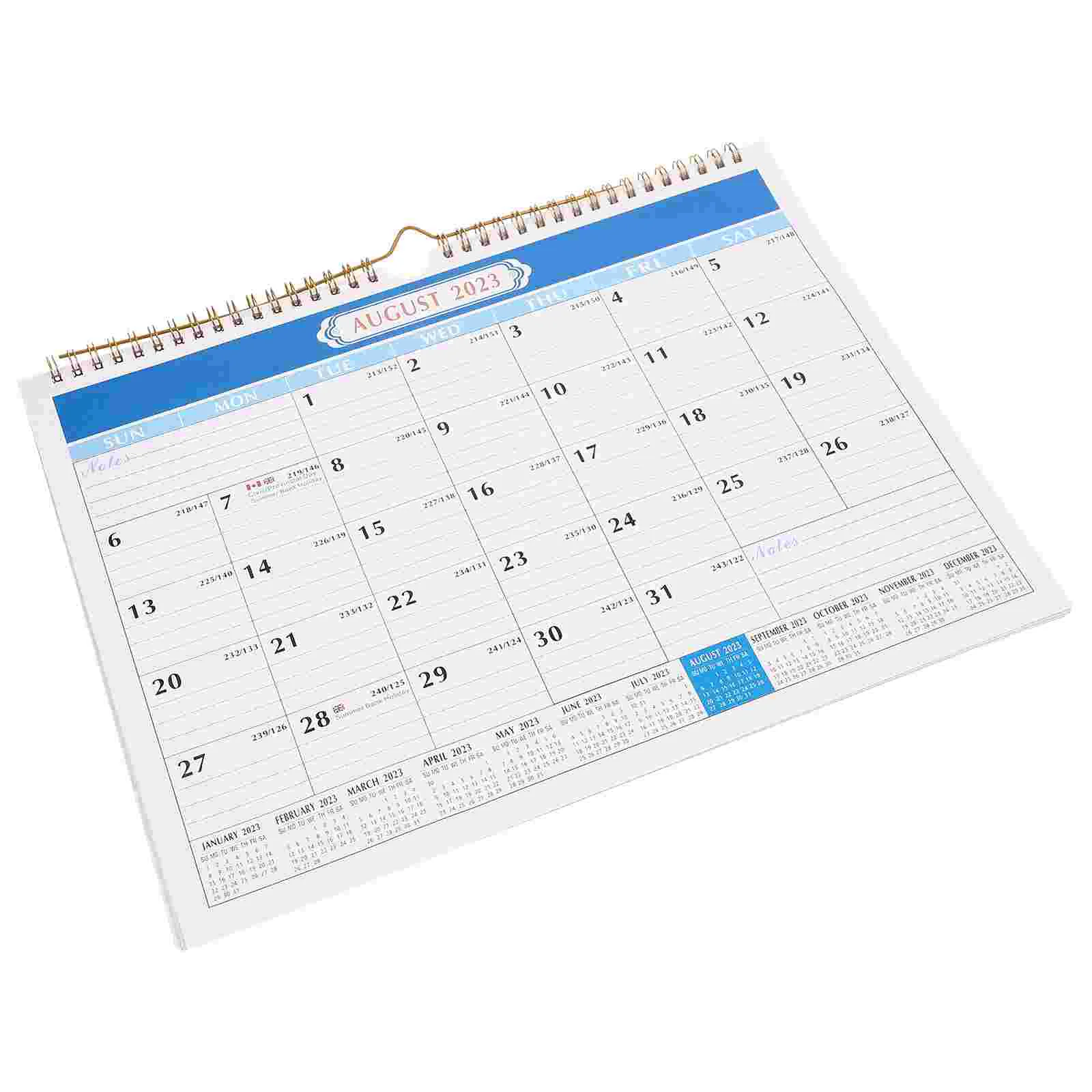 

Calendar Wall Planner Monthly Desk Calendars 2023 Spiral Month Plan Year Daily Large Hanging English Advent Christmas Calander