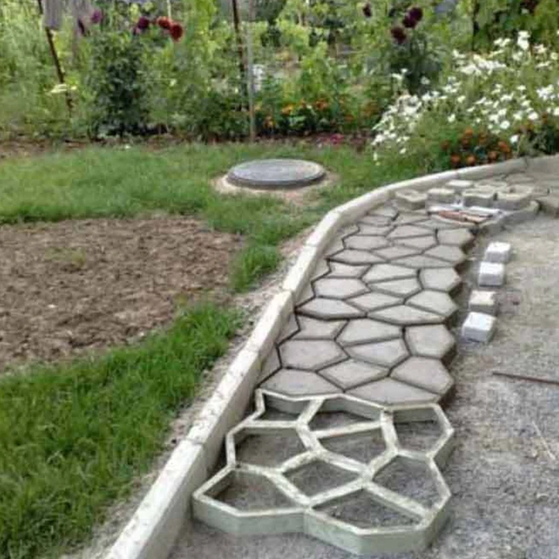 1 шт. DIY садовая прогулка плесень сделать подъездную дорогу тротуарный кирпич