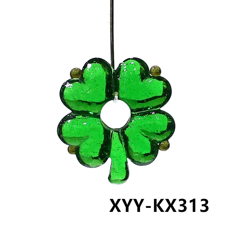 

2 шт. стеклянные разноцветные подвески-листья JSSMTLP