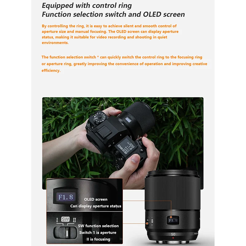 YONGNUO YN50mm F1.8X DA DSM Pro APS-C объективы с фиксированным фокусом AF/MF для Fujifilm X X-T4 X-T5 X-T20 X-T30