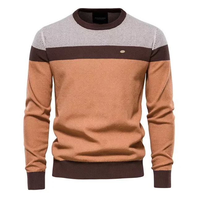 

2022NEW Sweater Men Cotton Casual New O-neck Pullover Knitted Men's Sweaters Fashion Brand High Quality Warm Sweaters Tops M