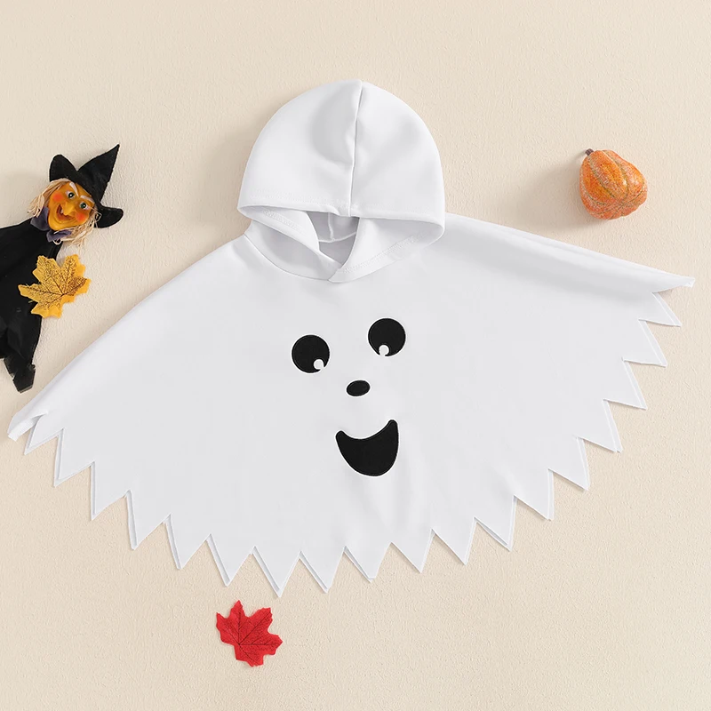 Костюмы на Хэллоуин для молодых мальчиков и девочек белая накидка с вышивкой