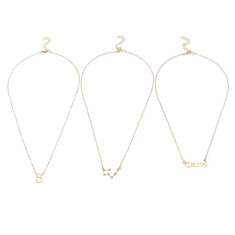 Ожерелье с подвеской в виде букв двенадцати созвездий женское ожерелье знаков