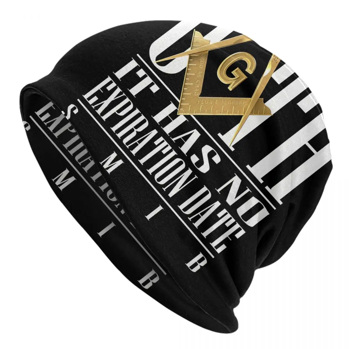 

Freemason Skullies Beanies Caps I Took An Oath SMIB Square Compass Gold Masonic Thin Hat Bonnet Hats Men Women's Street Ski Cap