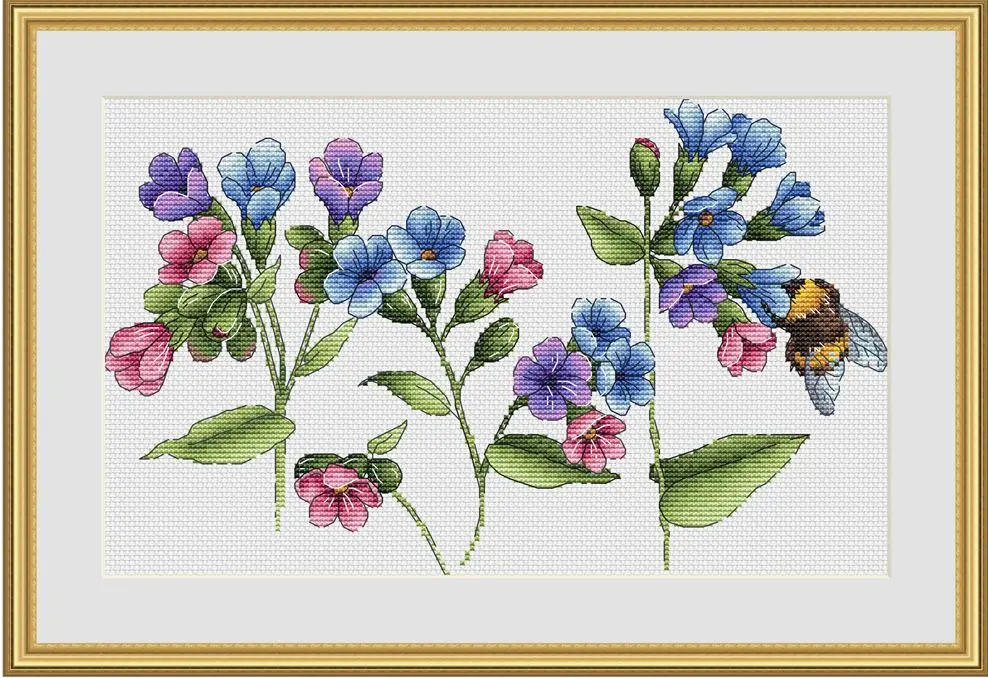 Иглы сделай сам 14-Bumblebee on flowers39-28 набор для вышивки крестом 28 карат 14 32 карата