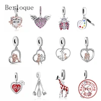 berloque 925 sterling silver ladybug drawing board dangle charms fit original charm bracelet diy beads jewelry for women