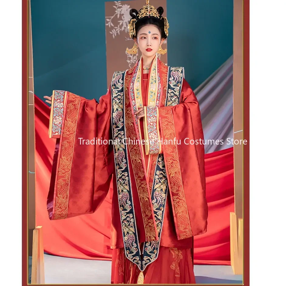 ChongHuiHanTang оригинальные свадебные платья Hanfu для женщин династия Сун красный