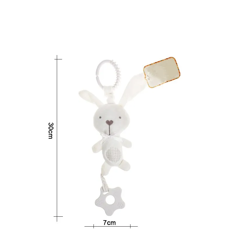 Мягкая подвесная игрушка-погремушка для детской кроватки коляски кролика слона