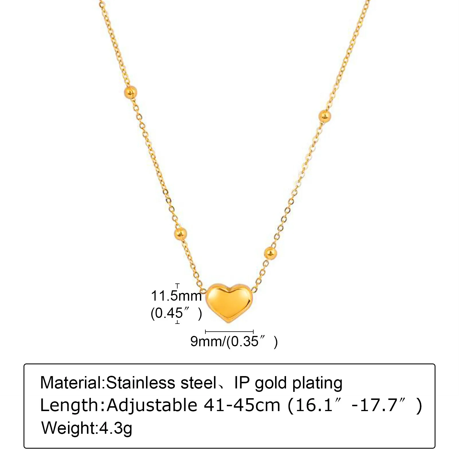 

Vnox Tiny Heart Women Choker, Satellite Chain Necklaces, Dainty Boho Stainless Steel Metal Vintage Neck Collar