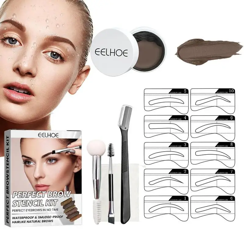 

Eye Brow Stencil Kit Eyebrow Stencil For Women Highly Pigmented Eyebrow Shaping Supplies For Parties Proms Travel And Other