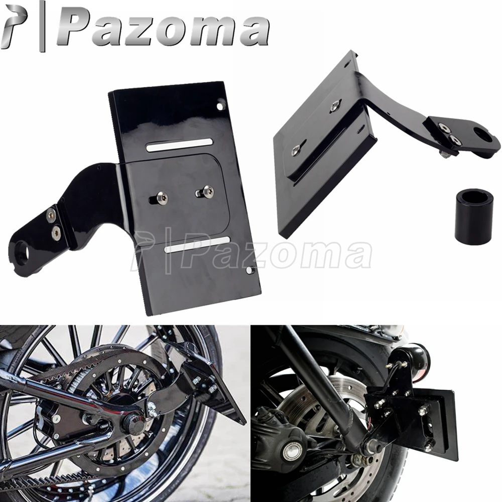 

Motorcycle Side Mount License Holder Number Plate Bracket for Harley Softail Fat Boy Breakout Dyna Street Bob 2018 2019 2020