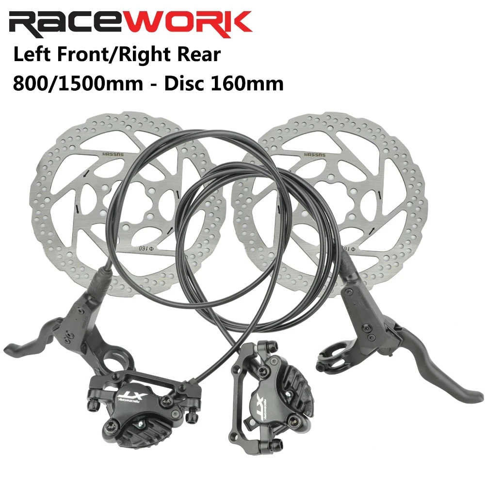 

RACEWORK XT M8000 Велосипедный Тормоз MTB Гидравлический 160 мм дисковый тормоз 800/1550 мм левый передний правый задний горный велосипед AM FR масляные тормоза
