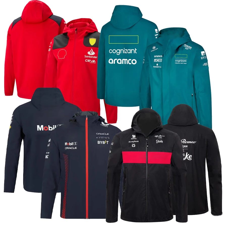 

Official Formula 1 2023 Season Uniform Tops Men Womens Oversized Racing Jacket Alonso Bottas Sainz Perez Fans Red Team