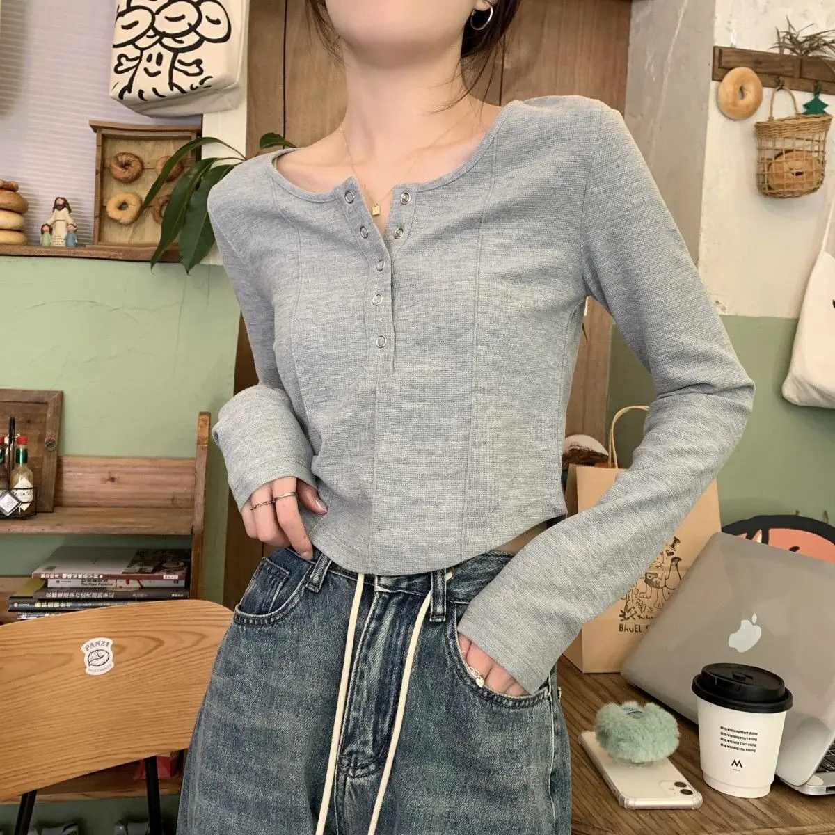 

Yasuk Spring Autumn Winter Fashion Casual Women's Slim Versatile Coat Gentle Female Striped Button Four Seasons Bottom Shirt