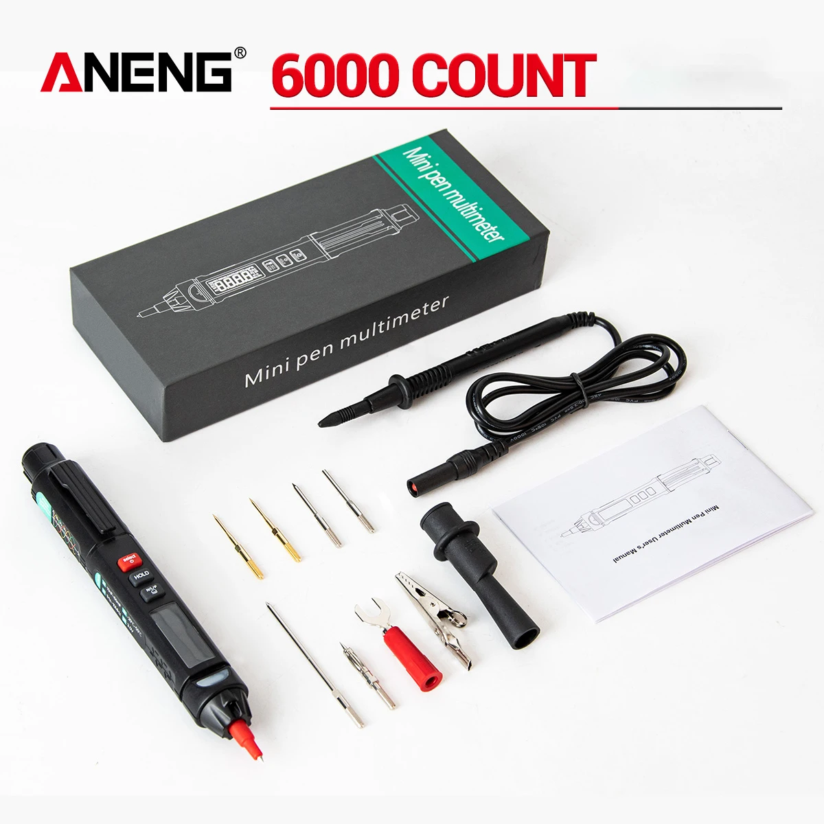 

ANENG Multimeter Voltmeter Professional Digital Multimeter Tester A3008 Auto Sensor Pen Tester 6000 Counts Voltage Test