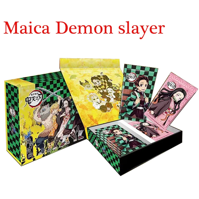 

Demon Slayer Cards Collection Box Anime TCG Game Cards Kimetsu No Yaiba Table Playing Toys For Family Children Christma Gifts