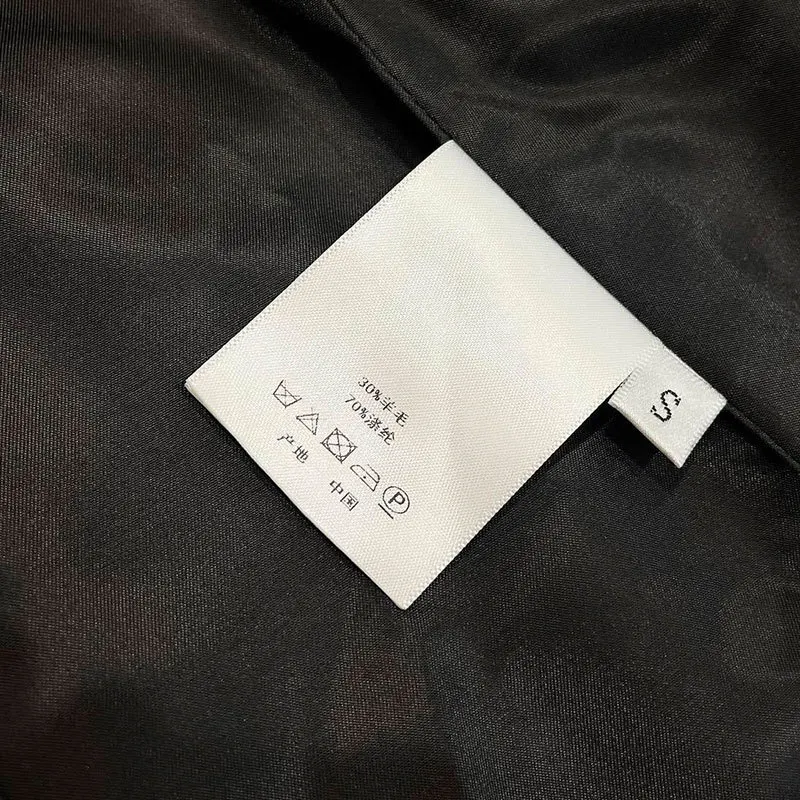 Классический дизайнерский черный блейзер с вышивкой модный двубортный