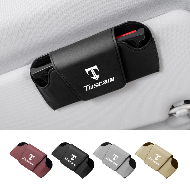 Автомобильный козырек держатель для очков кожаный магнитный ящик хранения