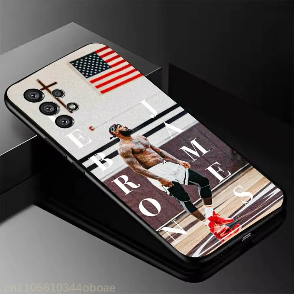 Фото Чехол для телефона L-LeBron James King 23 для Samsung Galaxy A13,21s,22,31,32,52,53,71,80,A91, мягкий черный чехол №5