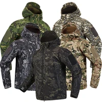 shark skin soft shell tactical camouflage jacket men waterproof windbreaker fleece coat hunt clothes army military jacket