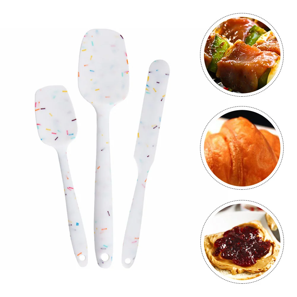 

Silicone Spatula Scraper Baking Mixing Utensils Tool Rubber Resistant Heat Kitchen Tools Set Spatulas Fondant Cake Cream