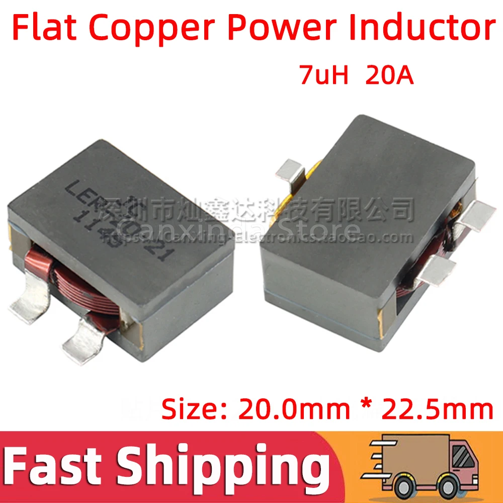 2pcs SMD SMT Power индуктор 7uH 20A High Current Flat Copper Coils Filter Low Profile 3 Pin